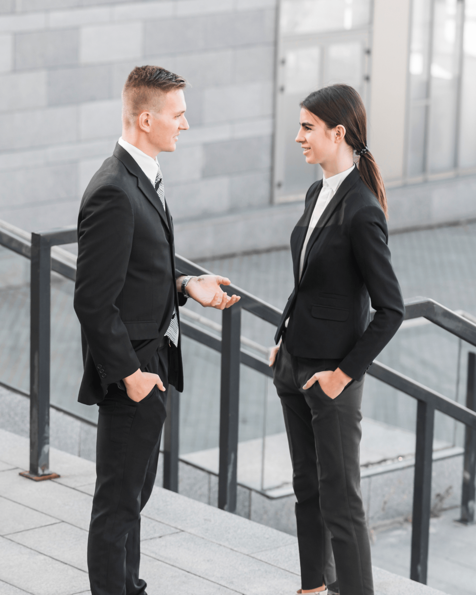 Corporate Uniforms Man & Lady Meeting